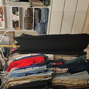 Black santeen slip dress with side slit